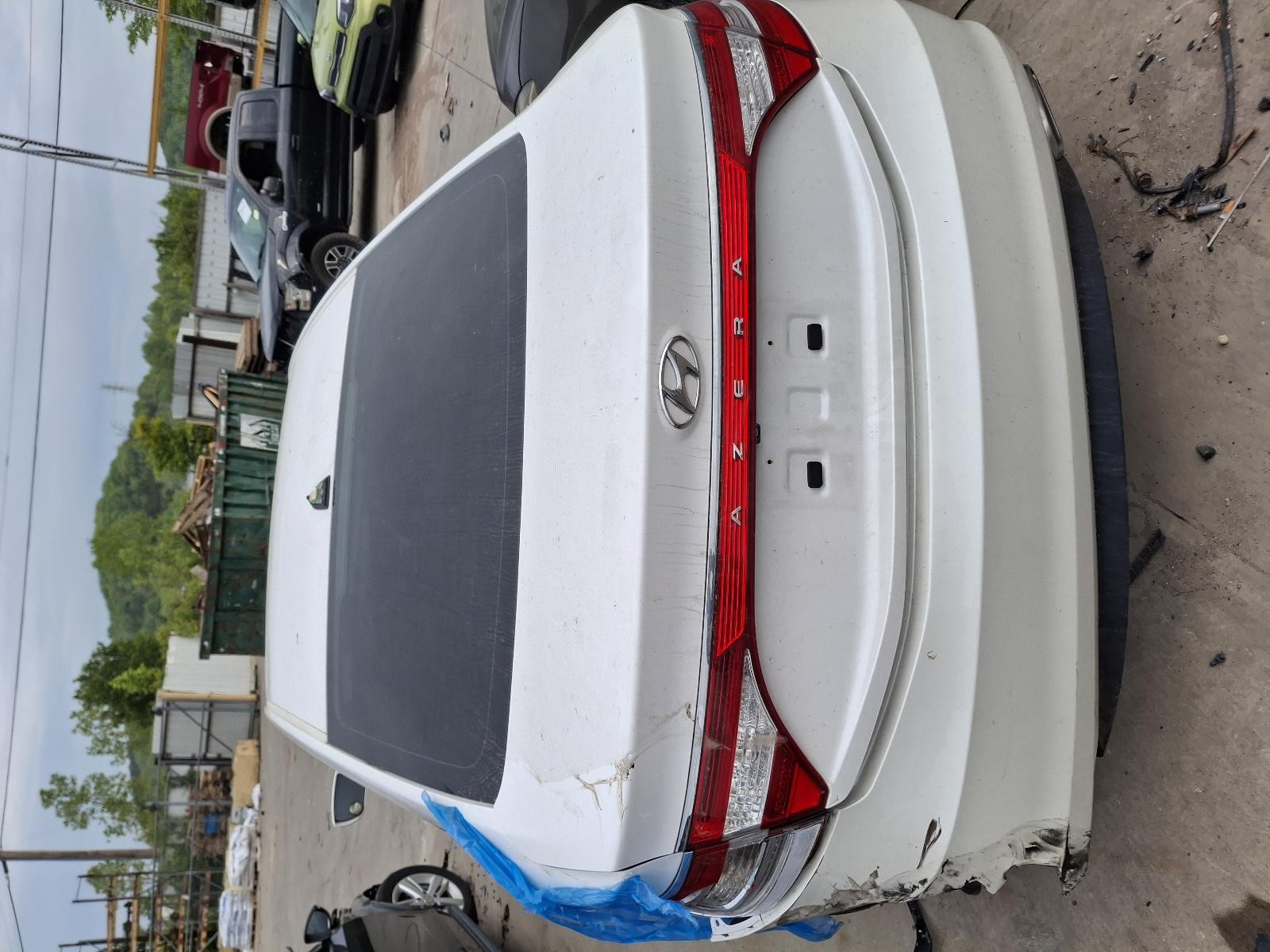 2016 Hyundai Azera Used White Deck Lid with Rear View Camera - OEM