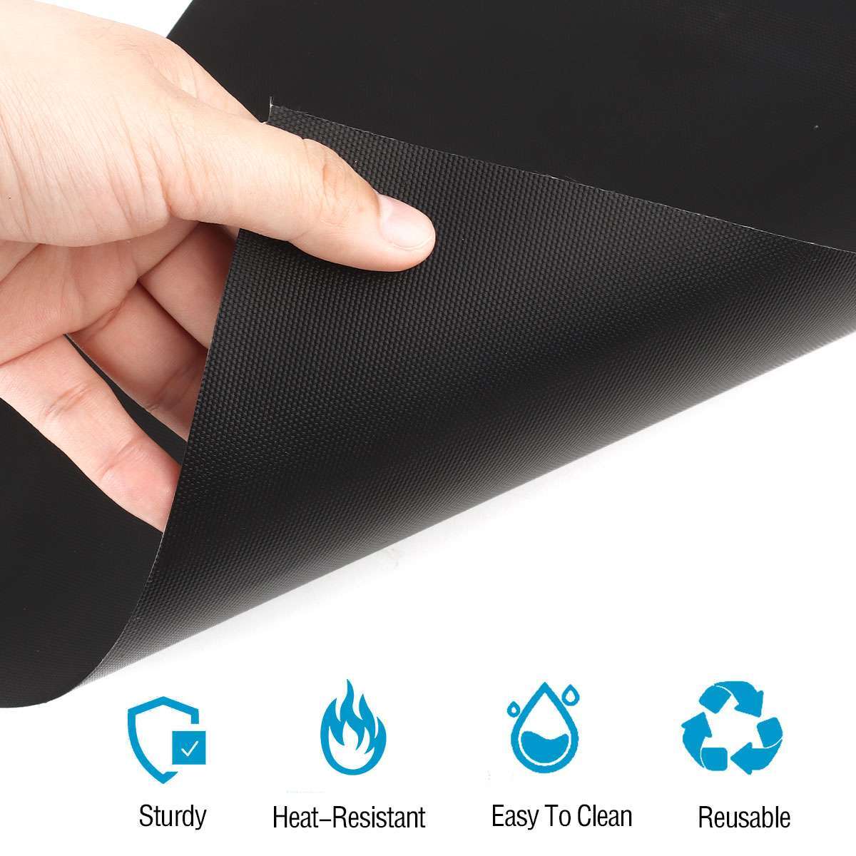 3pcs Gas Range Stove Top Burner Cover Protector Reusable Liner Clean Non-stick