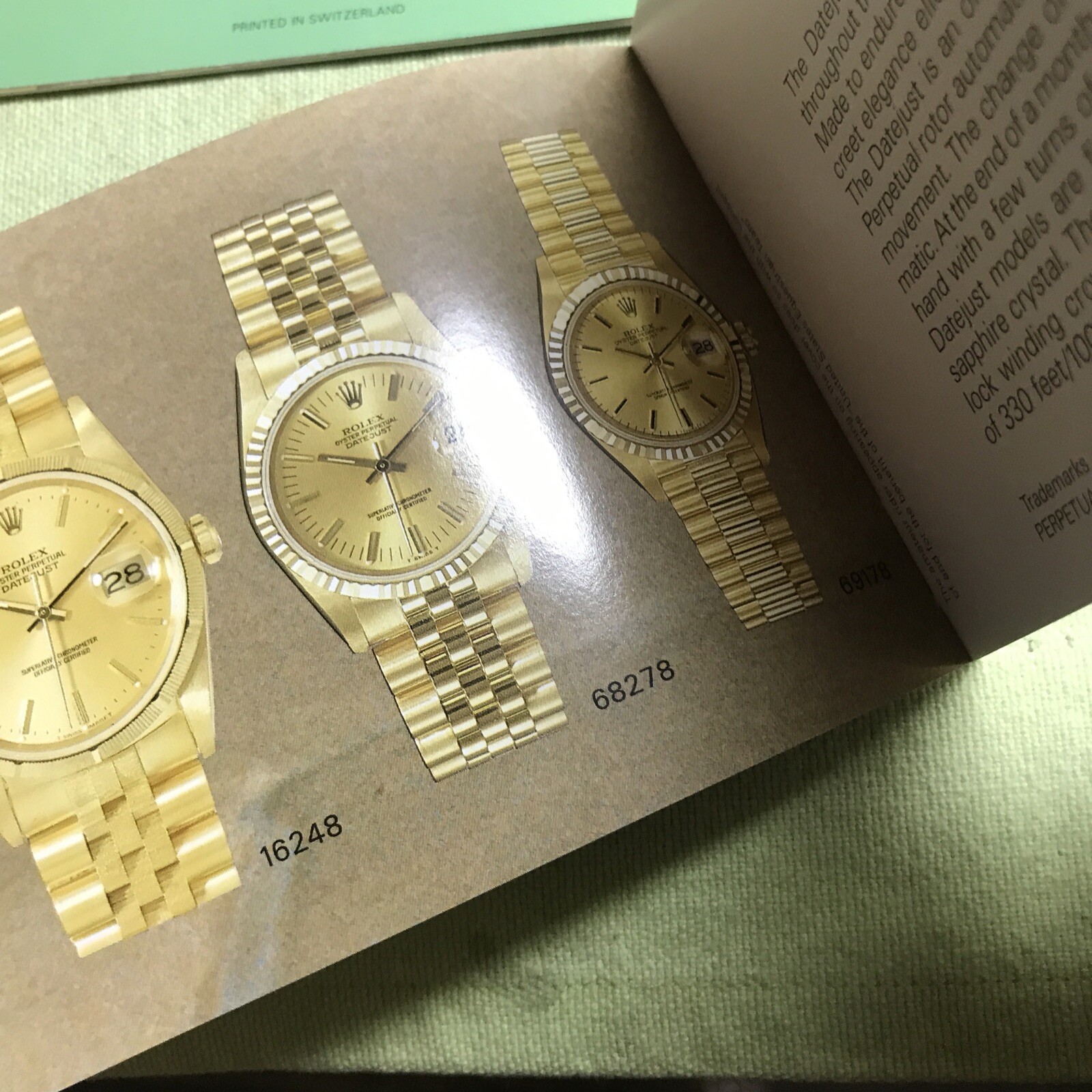 Rolex Date Just Booklets ;manual 1988-1999 Please choose ,All English❗️