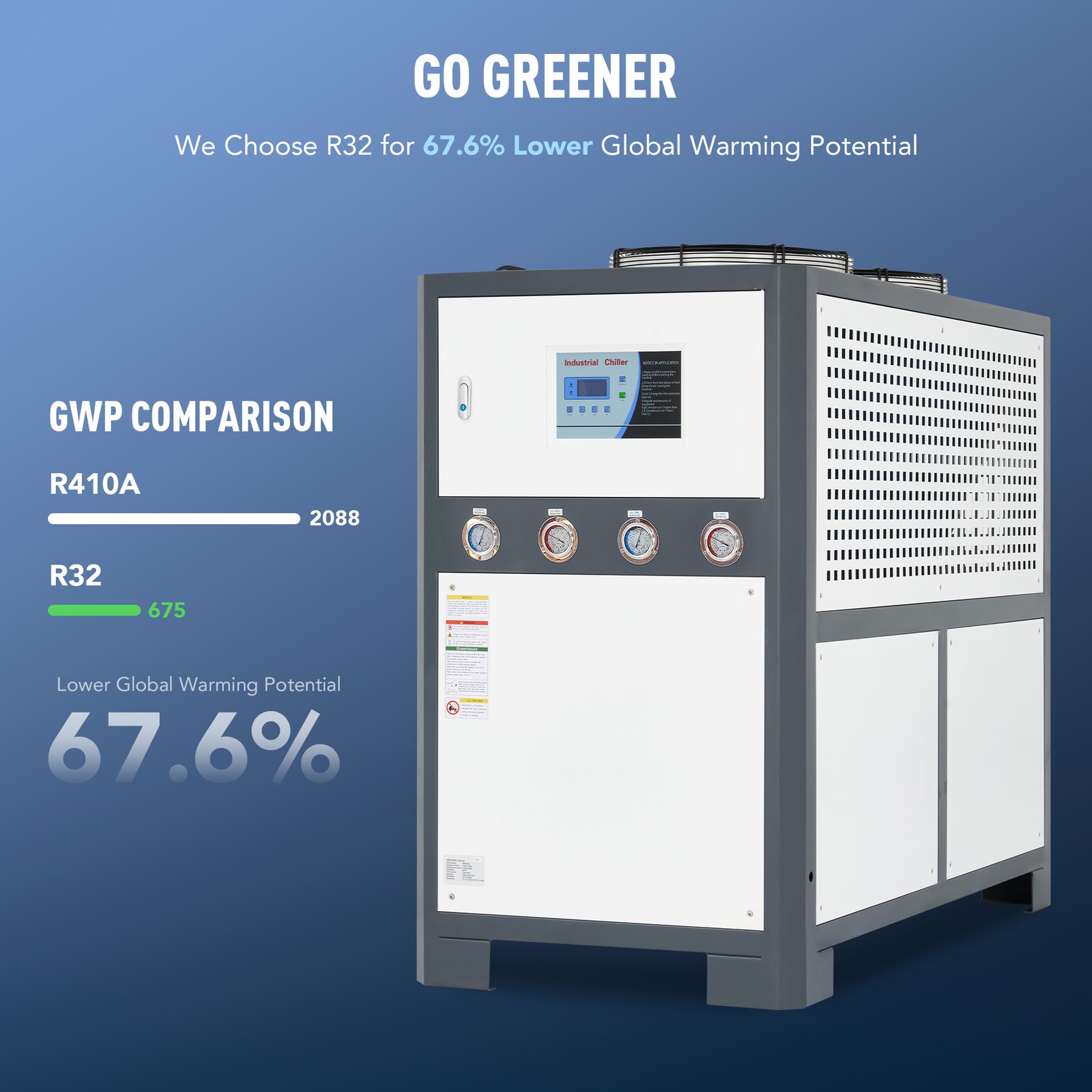 CREWORKS 22.1HP Air-Cooled Chiller for Laser Cooling Plastic Processing Welding