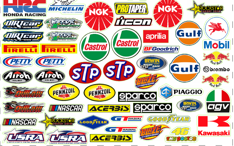 100 + Racing Decals Stickers Drag Race Nascar High Quality Vinyl FREE SHIP