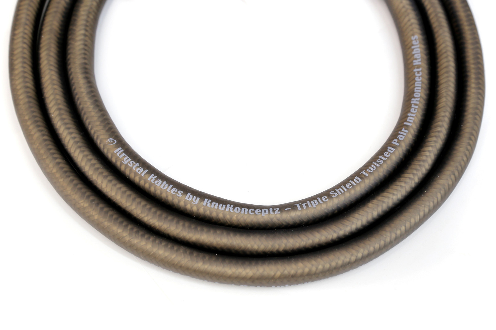 KnuKonceptz Krystal OFC Twisted Pair Triple Shielded 2 Channel RCA Cable 1.5ft