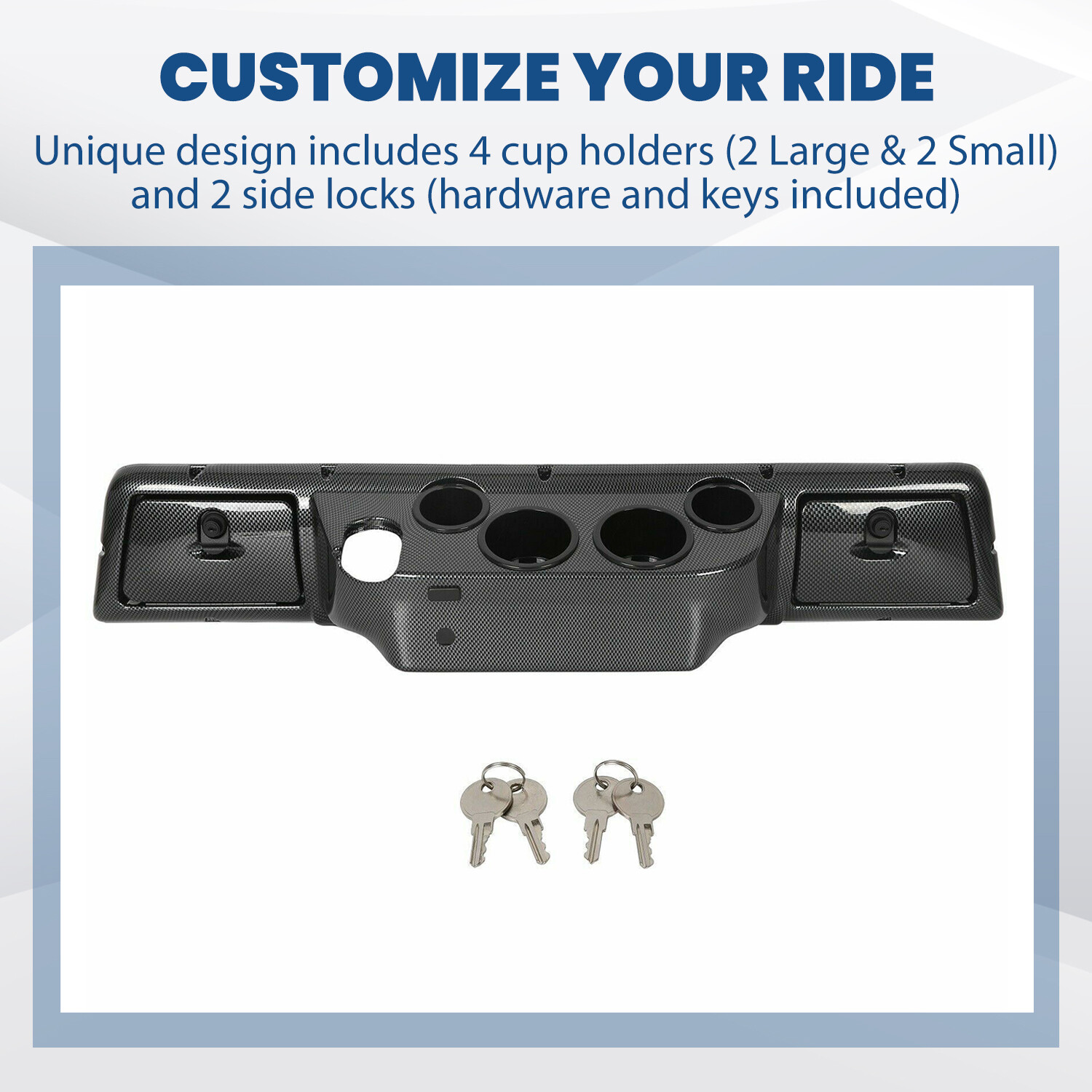 For 1982-Up Club Car DS Golf Cart Carbon Style Dash Board DashBoard Cover