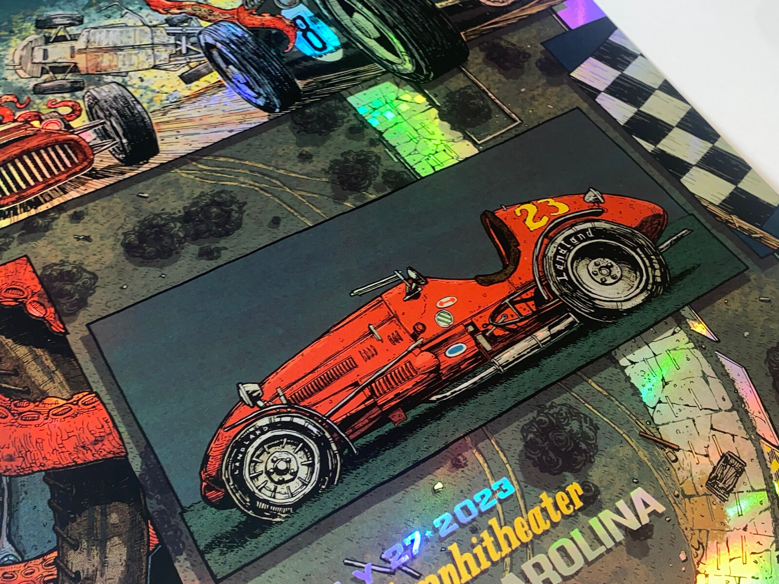 Dirty Heads Poster Raleigh NC Red Hat Amp 2023 S/N Silkscreen Official *FOIL* #d