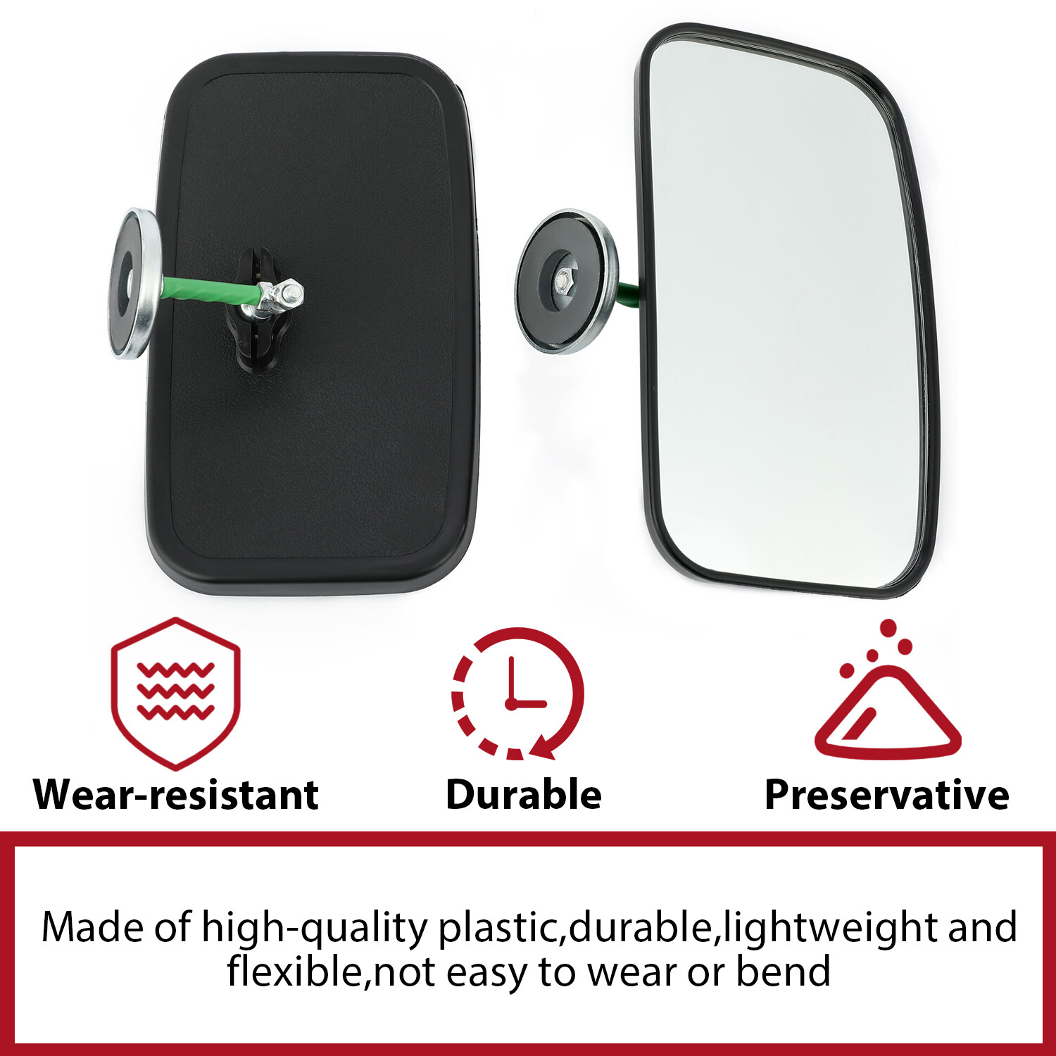 Magnetic Rearview Mirrors For John Deere Gehl Skid Steer Loader W/Convex Mirror