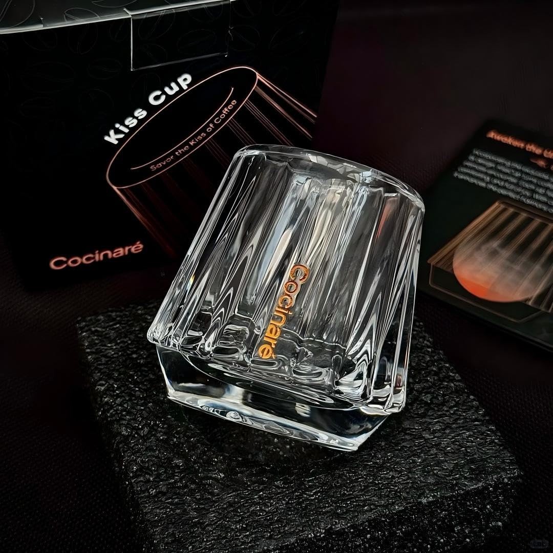 Cocinare Espresso Cups Set of 2, Crystal Clear Espresso Shot Glasses, Ideal S...