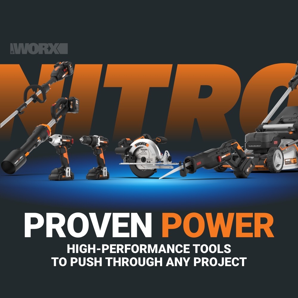 Worx Nitro 40V 16" Cordless Push Lawn Mower with Brushless Motor (WG737-AN)