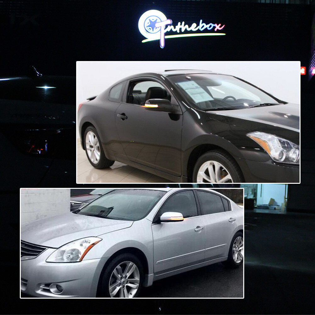 Smoke Sequential Amber LED Side Mirror Signal Lights For 2009-2014 Nissan Maxima