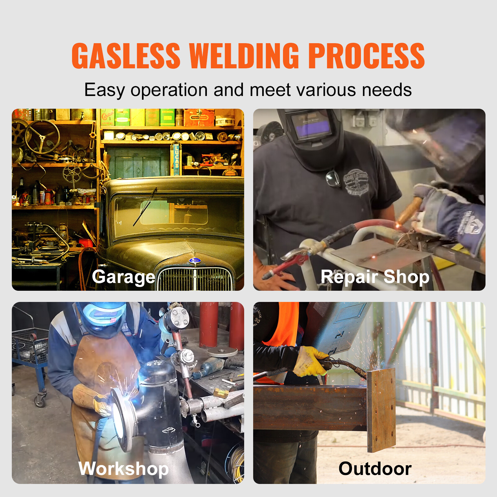 VEVOR Flux Core MIG Welding Wire E71T-GS 0.035" 10LB Gasless Mild Steel MIG Wire