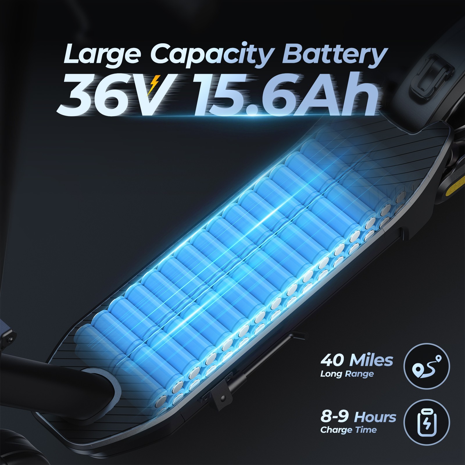 1000W Electric Scooter For Adults 25MPH 45 Mile Range 10" Tubeless Tires Scooter