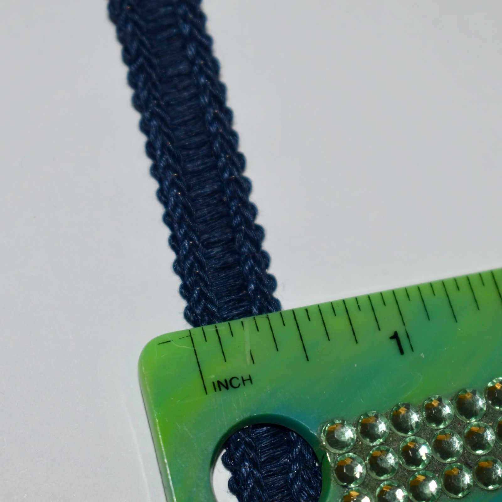 2 yds (72") Samuel & Sons GARLAND LINEN GIMP Navy Dk.Blue 100% Linen 3/8"w Trim