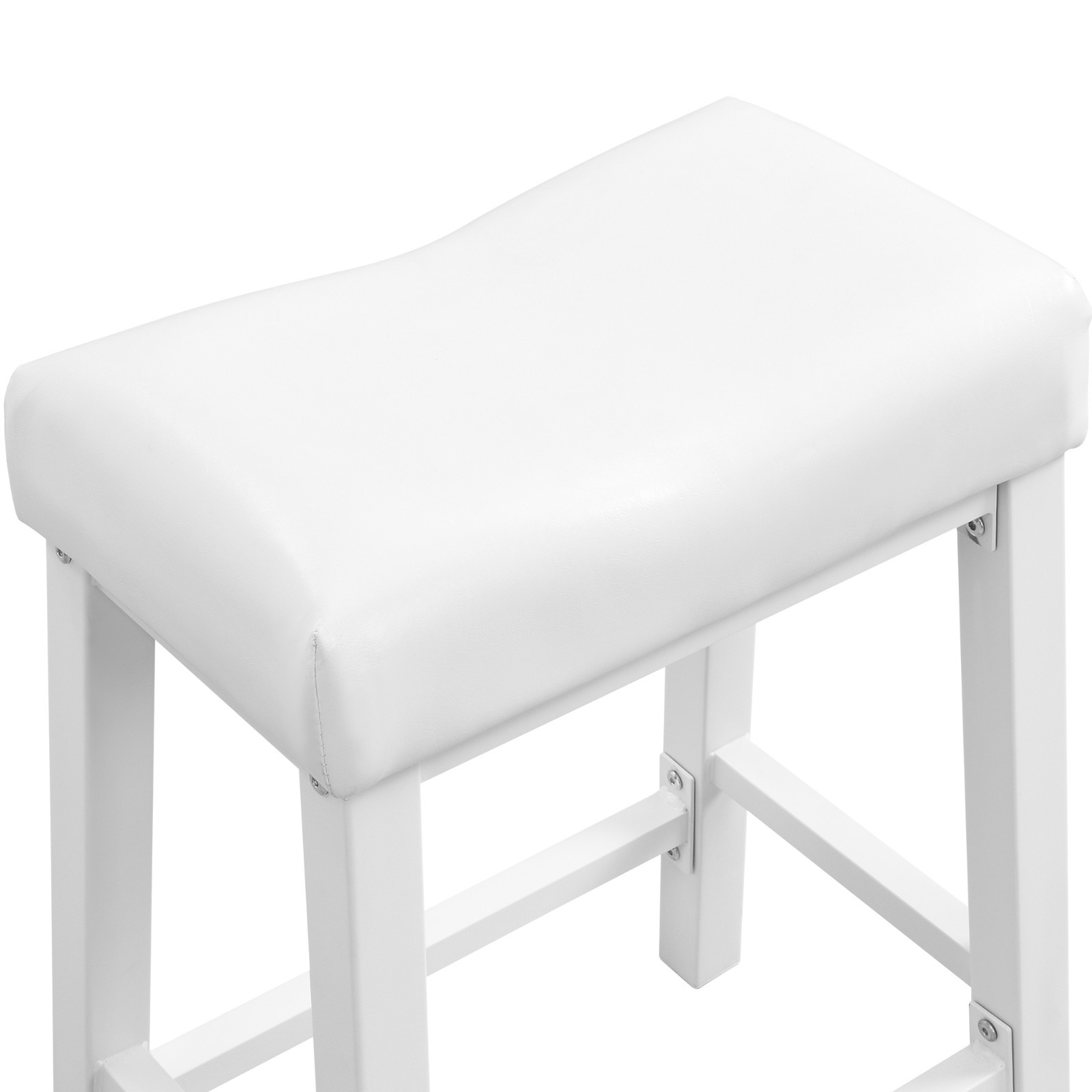 eHemco Heavy-Duty Faux Leather Saddle Seat Kitchen Barstool, 29" (Collectible)