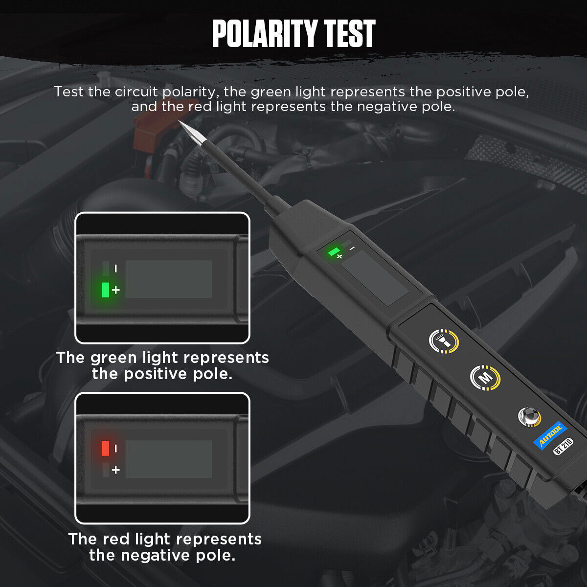 Circuit Tester 9-30v Dc Automotive Test Light Bidirectional Voltage Fuse Tester