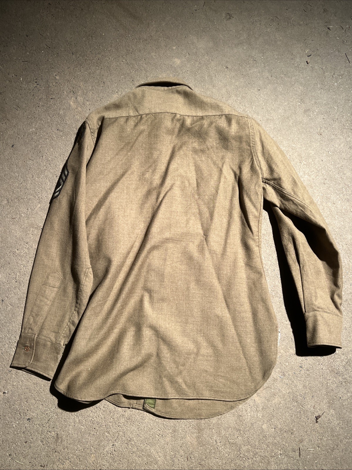 WW2 US Army 2nd Ranger Battalion Wool Enlisted Shirt OD 15 1/2 X 34 (FF251