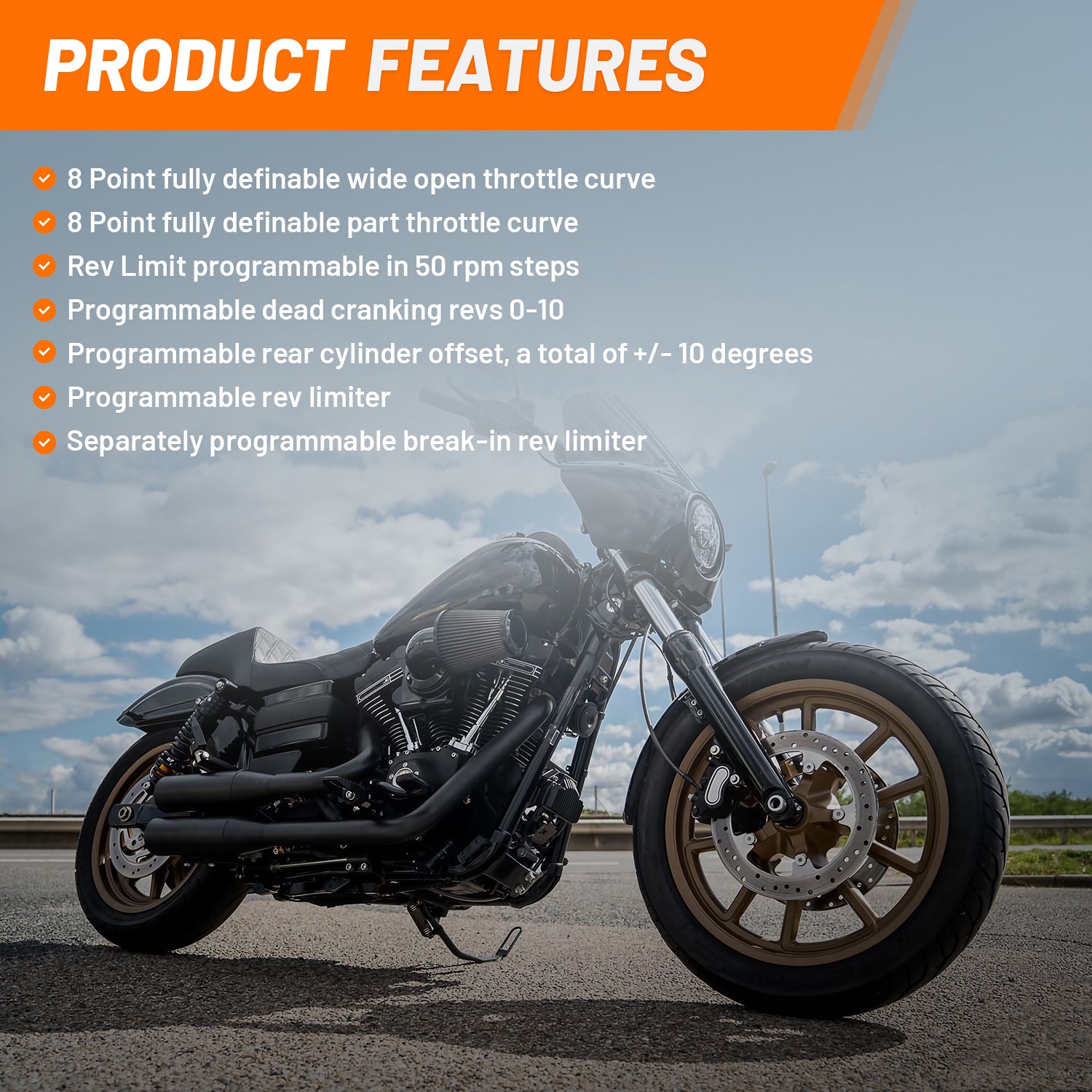 Single Fire Programmable Ignition Coil Kit 53-660 For Harley Evo Big Twin & XL 7