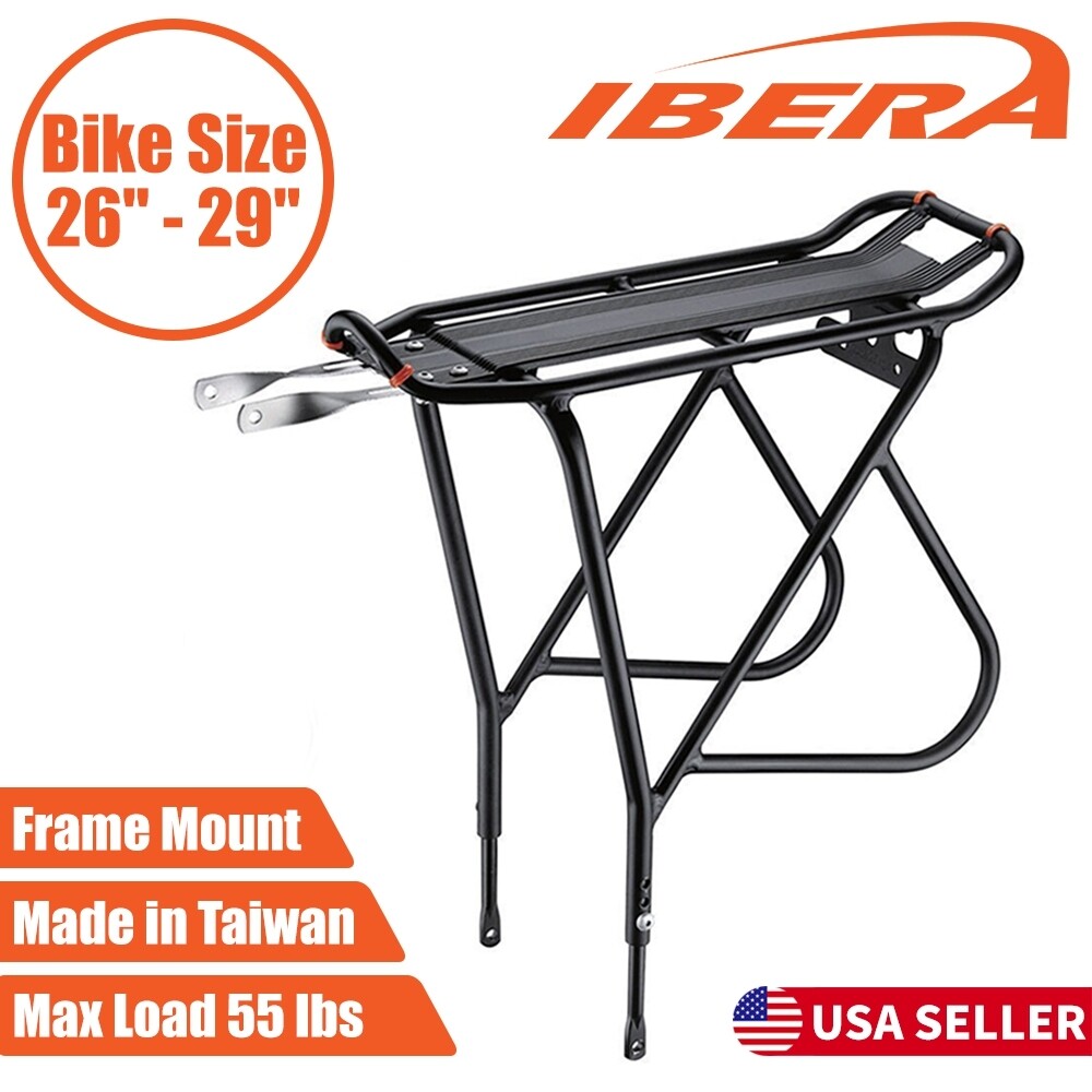 Ibera Bike Rear Rack Carrier Non-Disc Brake Mount Bike Cargo Pannier Rack 26-29"
