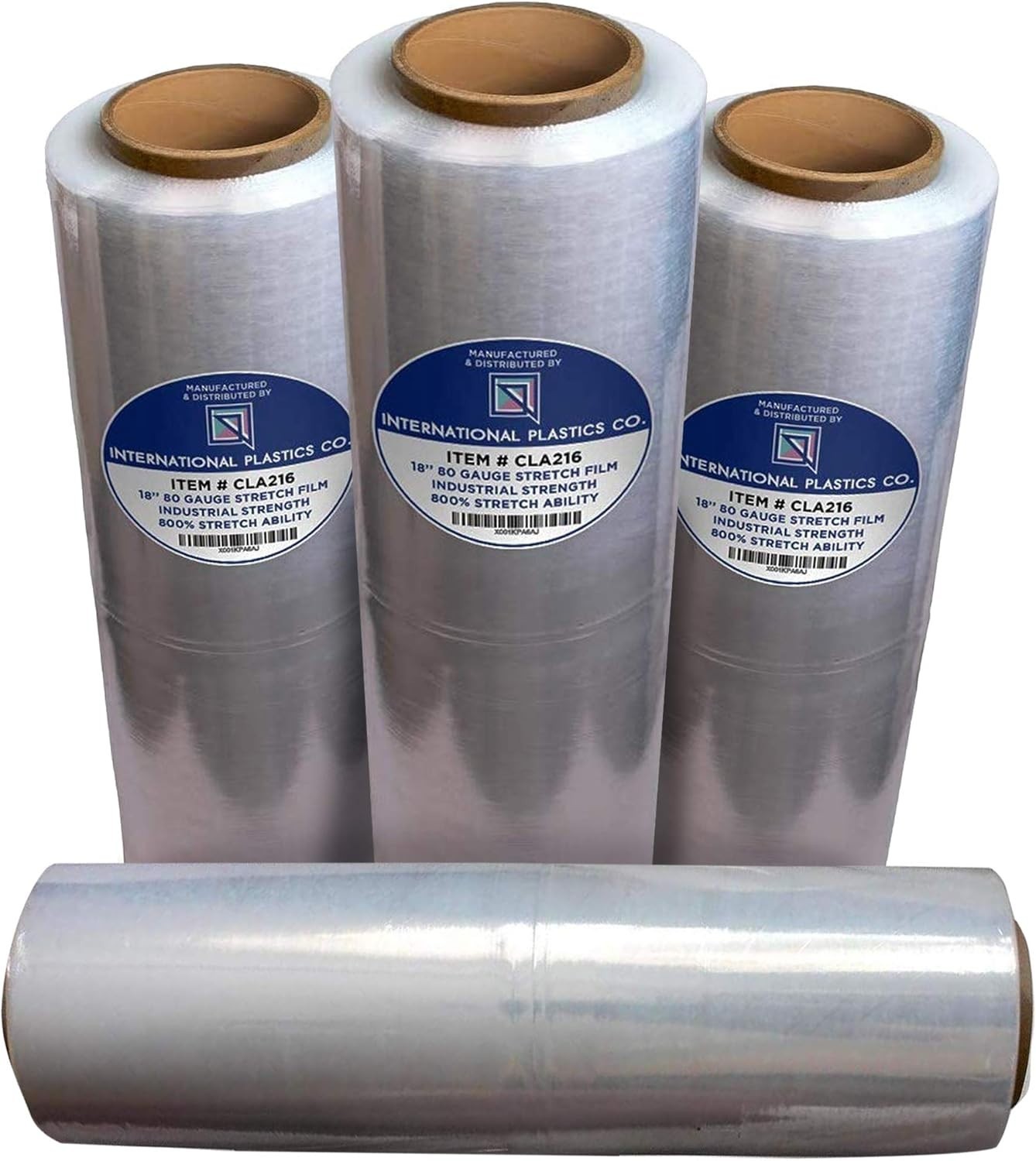 18" Heavy Duty Stretch Wrap | 1500ft, 80 Gauge, Perfect for Moving and Storage