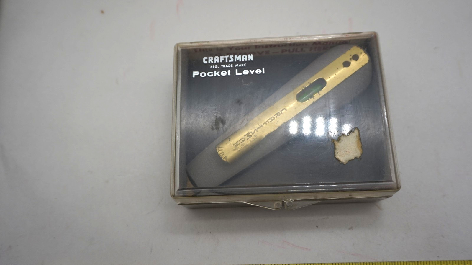 Craftsman Pocket Level No 4624 Box & Paperwork Made In USA free ship USA