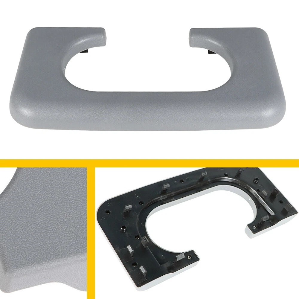 For Ford F-250 350 450 Center Console Cup Holder Armrest Pad Gray From 1999-2010