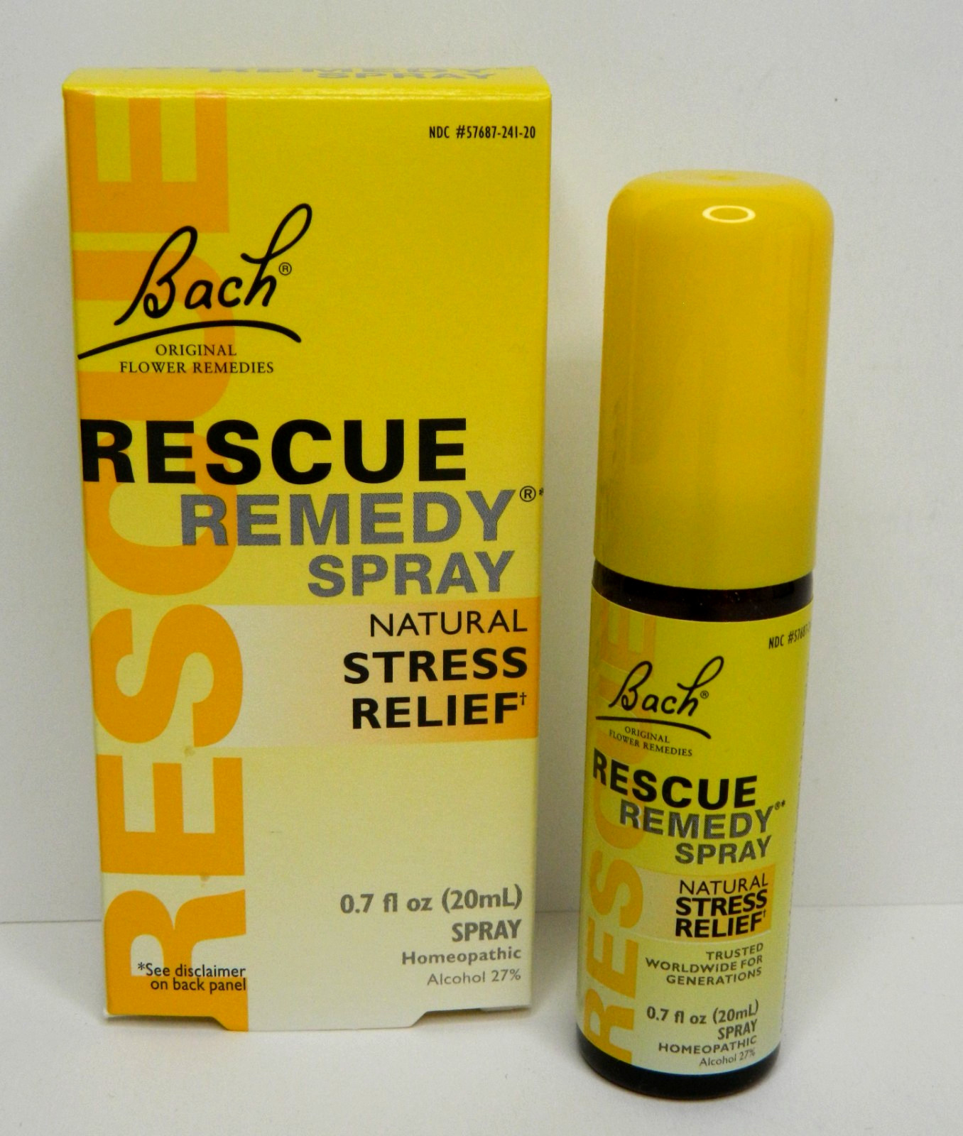 Bach RESCUE REMEDY SPRAY Natural Stress Relief Homeopathic  0.7 fl oz  20mL