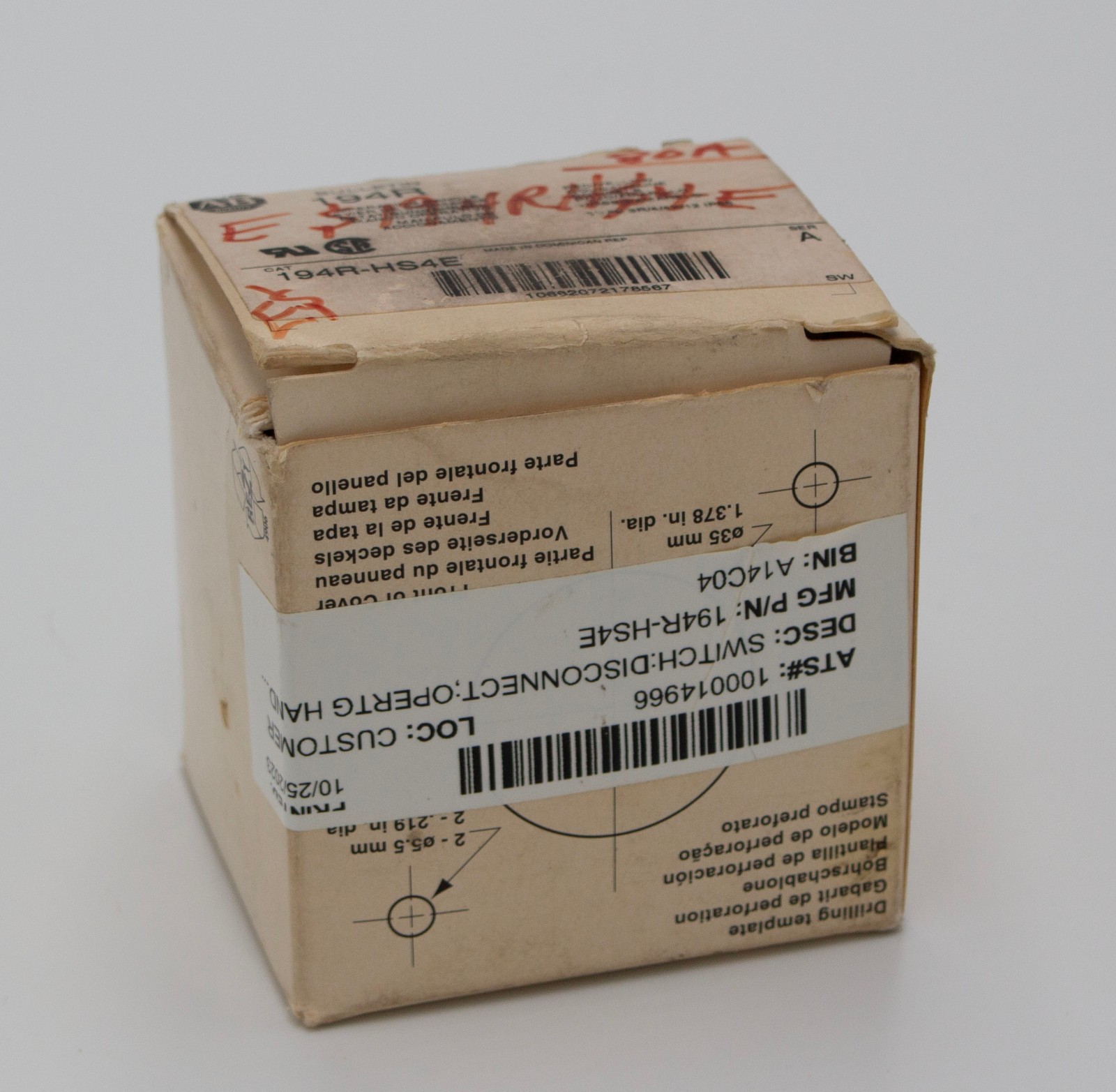 Allen Bradley 194R-HS4E Operating Handle New