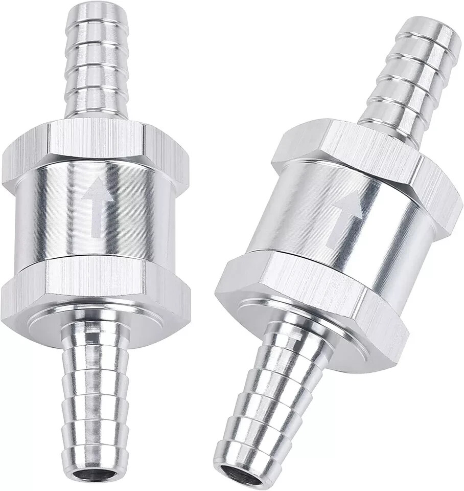 2x 10mm 3/8" Fuel Line Non-Return One Way Air Fuel Oil Check Valve Diesel Gas