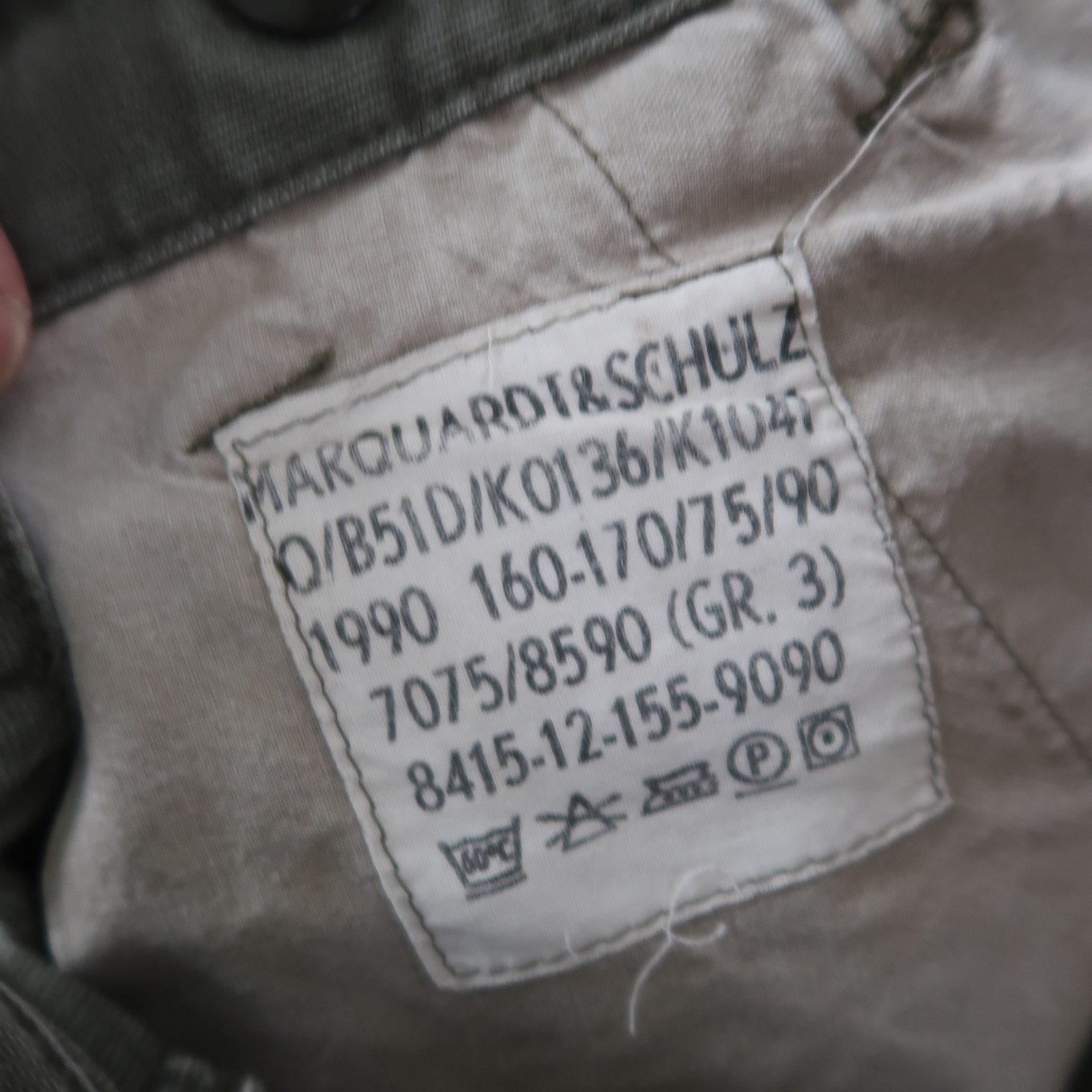 Vtg 90s Marquardt & Schulz German Military Green Combat Cargo Pants 32.5x27.5