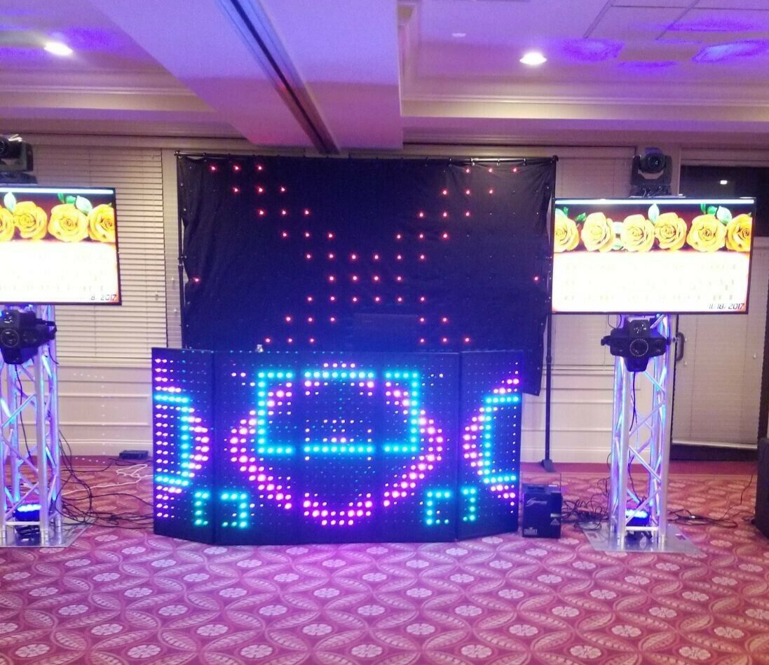 LED Pixel DJ Booth/ Facade Panels, 4 Detachable Interactive Panels