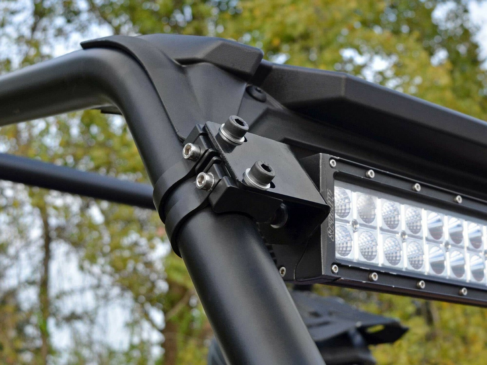 SuperATV 30" Straight / Curbed Light Bar Cage Mounting Bracket for Polaris RZR