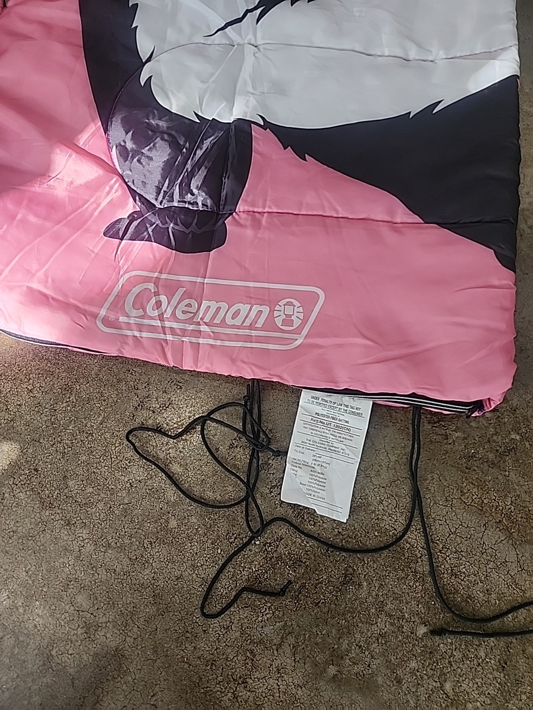 Vtg Coleman OVER THE HEDGE Stella Girls Pink Sleeping Bag SKUNK Bette Midler