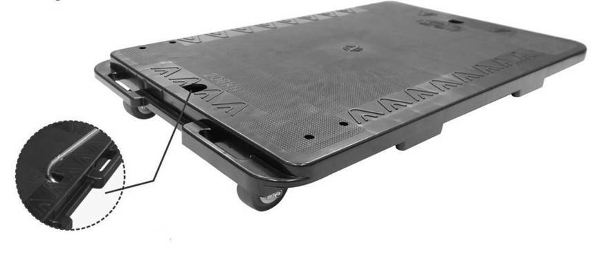 Interlocking Plastic Moving Dolly Movers Platform Utility Cart Heavy Duty 440LBs