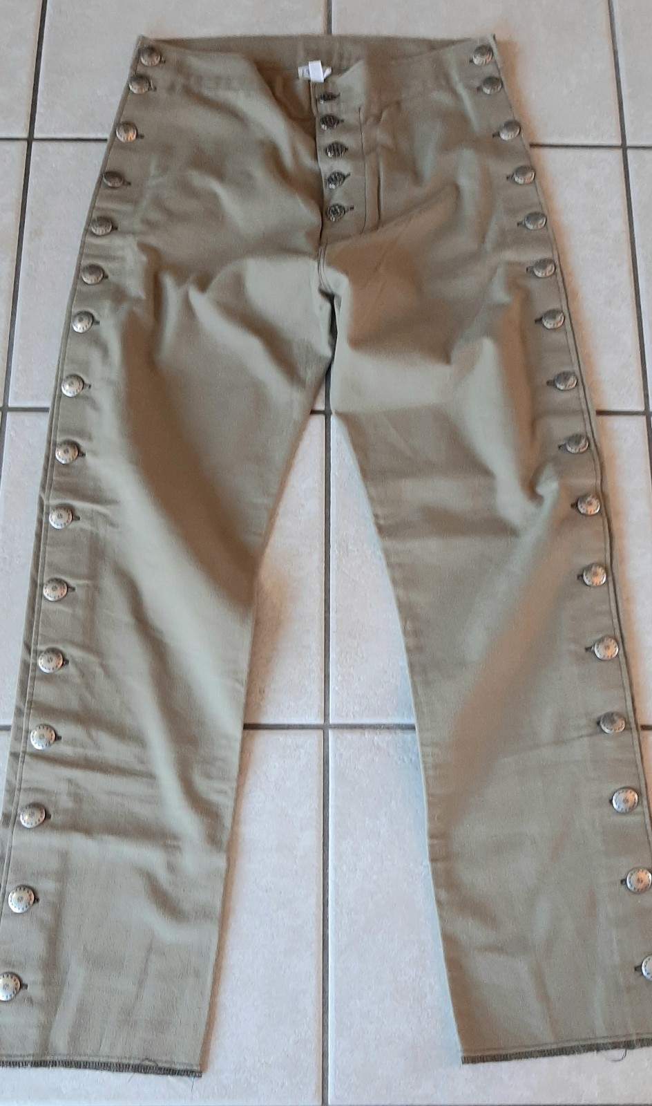 Frontier Classics Reenactment Men’s Pants Civil War Cowboy Conchos Up Sides