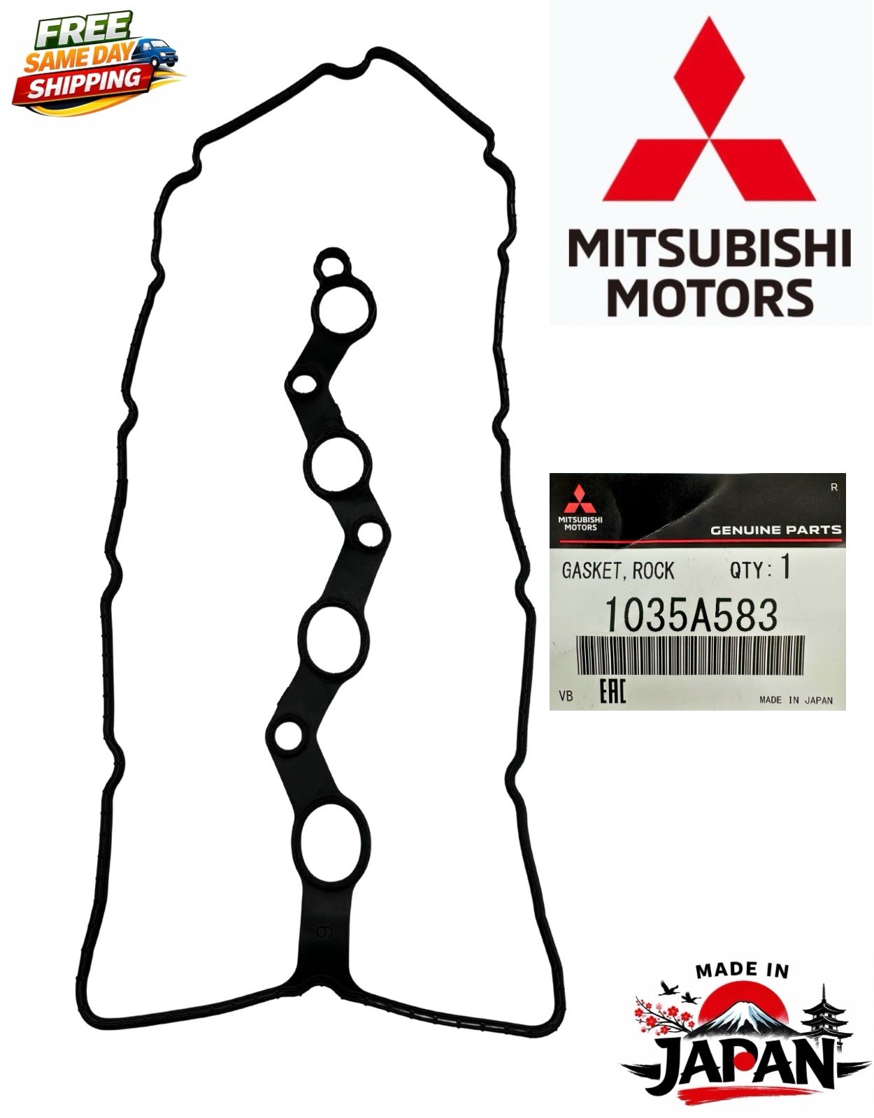 New Genuine OEM Mitsubishi Lancer Outlander Engine Valve Cover Gasket 1035A583