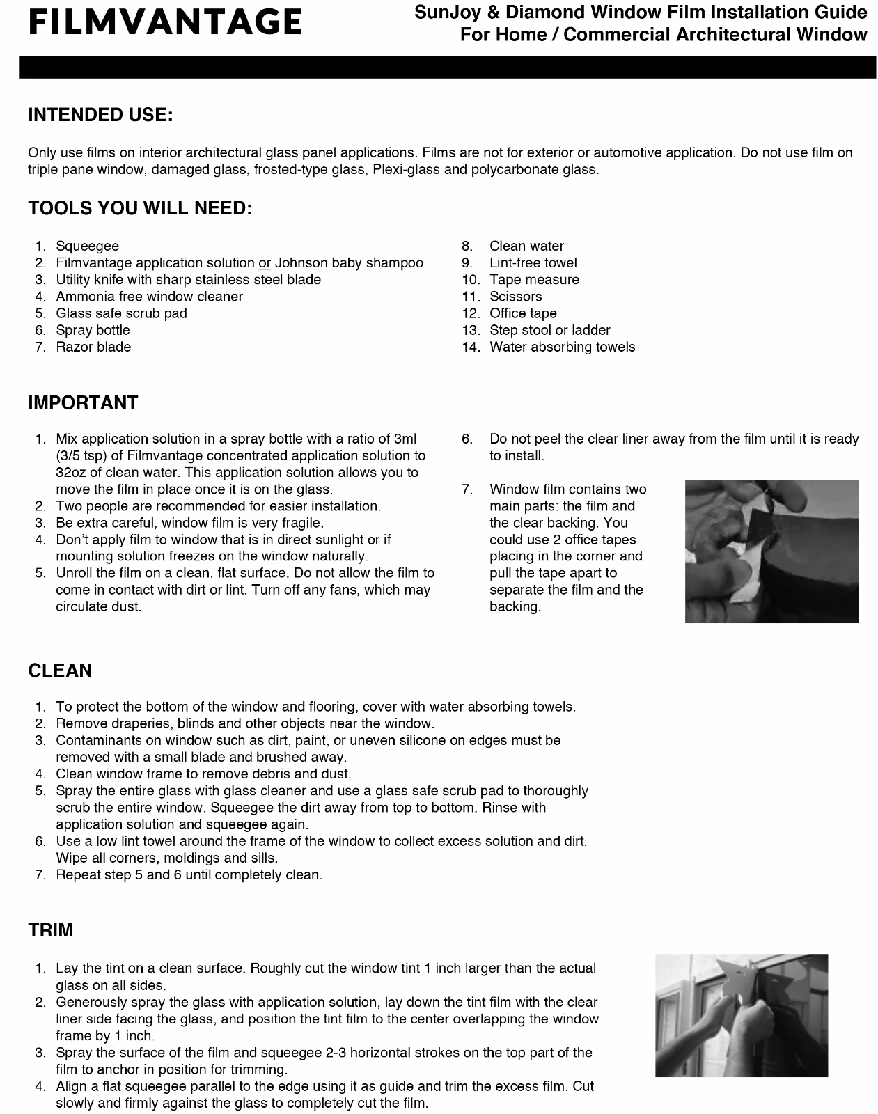 SunJoy 70 Virtually Clear Home Commercial Window Tint Film Solar UV Heat Control