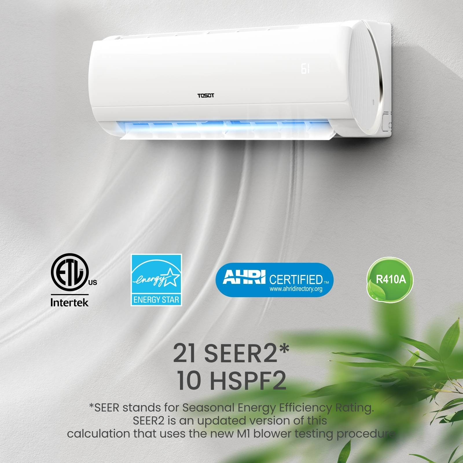 [Open Box]TOSOT 18,000 BTU Dual-Zone Mini Split AC, 9,000+9,000BTU, R410A