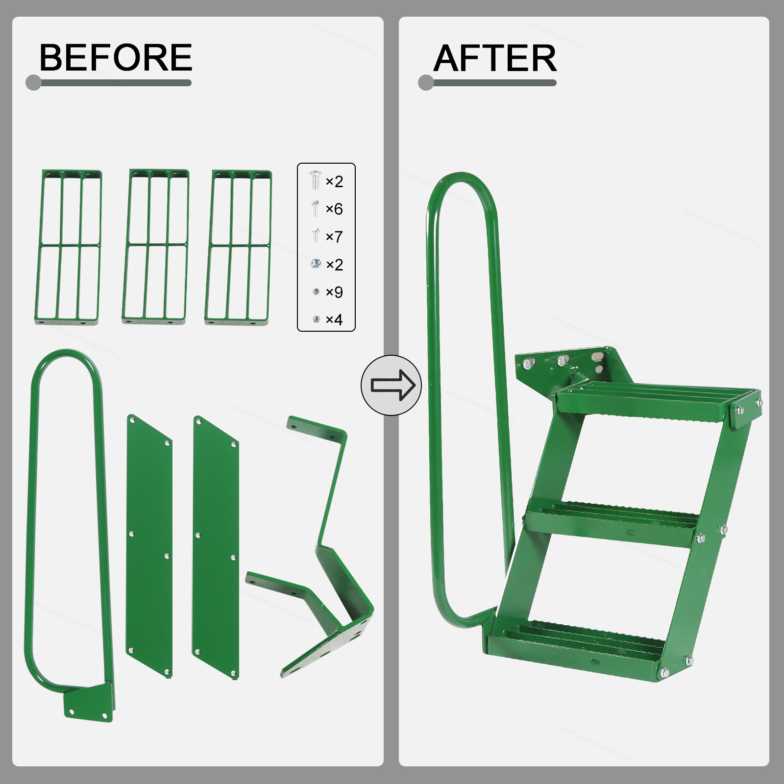 For John Deere 4050 4240 4430 4630 4440 4230 Step Stair Kit W/ LH Handrail