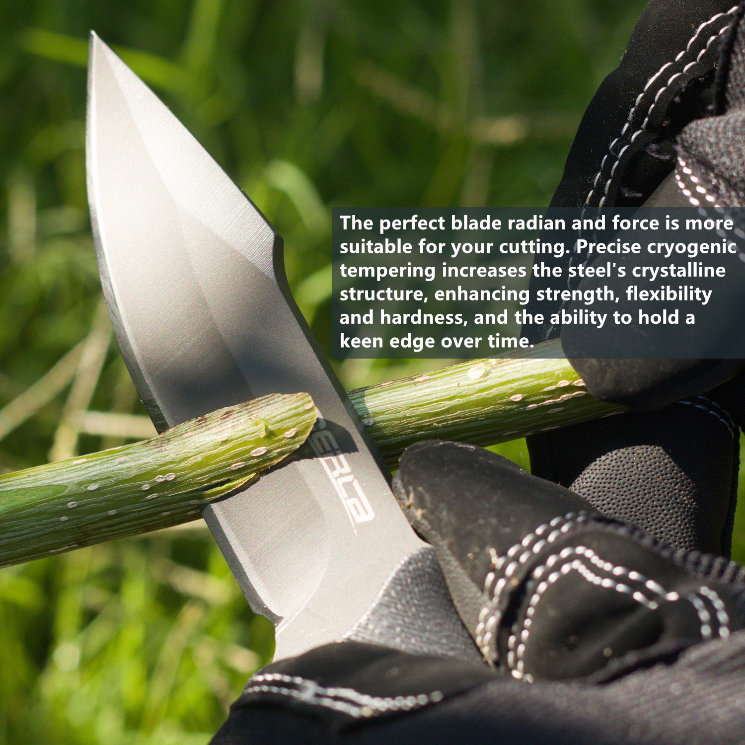 OERLA OLF-1009 Outdoor Duty Fixed Blade Knife with G10 Handle and Kydex Sheath