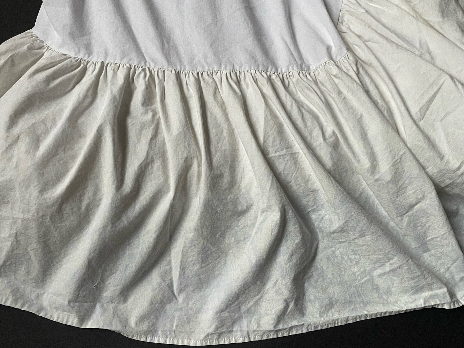 Rare! RALPH Lauren AVERY *KING Retired WHITE BED SKIRT Damask READ*