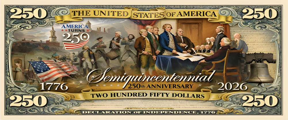 50 Pack Donald Trump USA 250th Anniversary Dollar Bill American Freedom Money