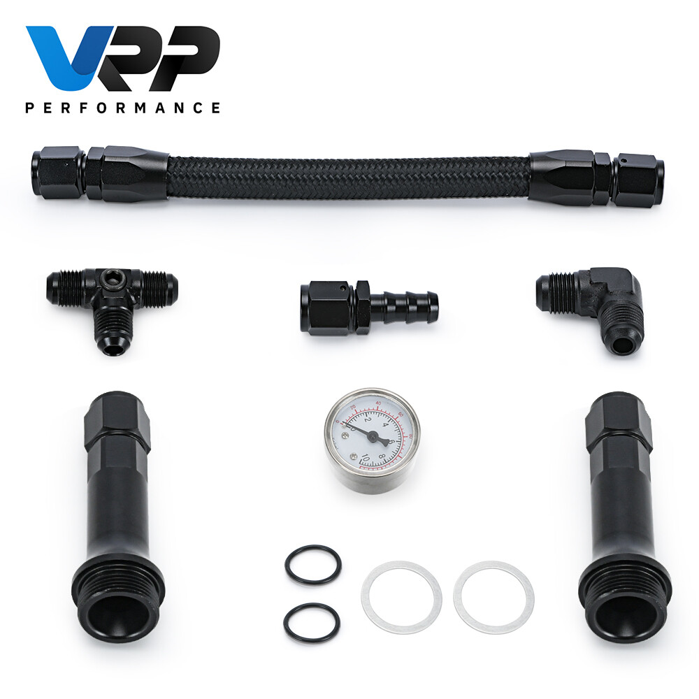 Dual Feed Carb Fuel Line Double Pumper For 4150 Holley Carburetor Braided AN6