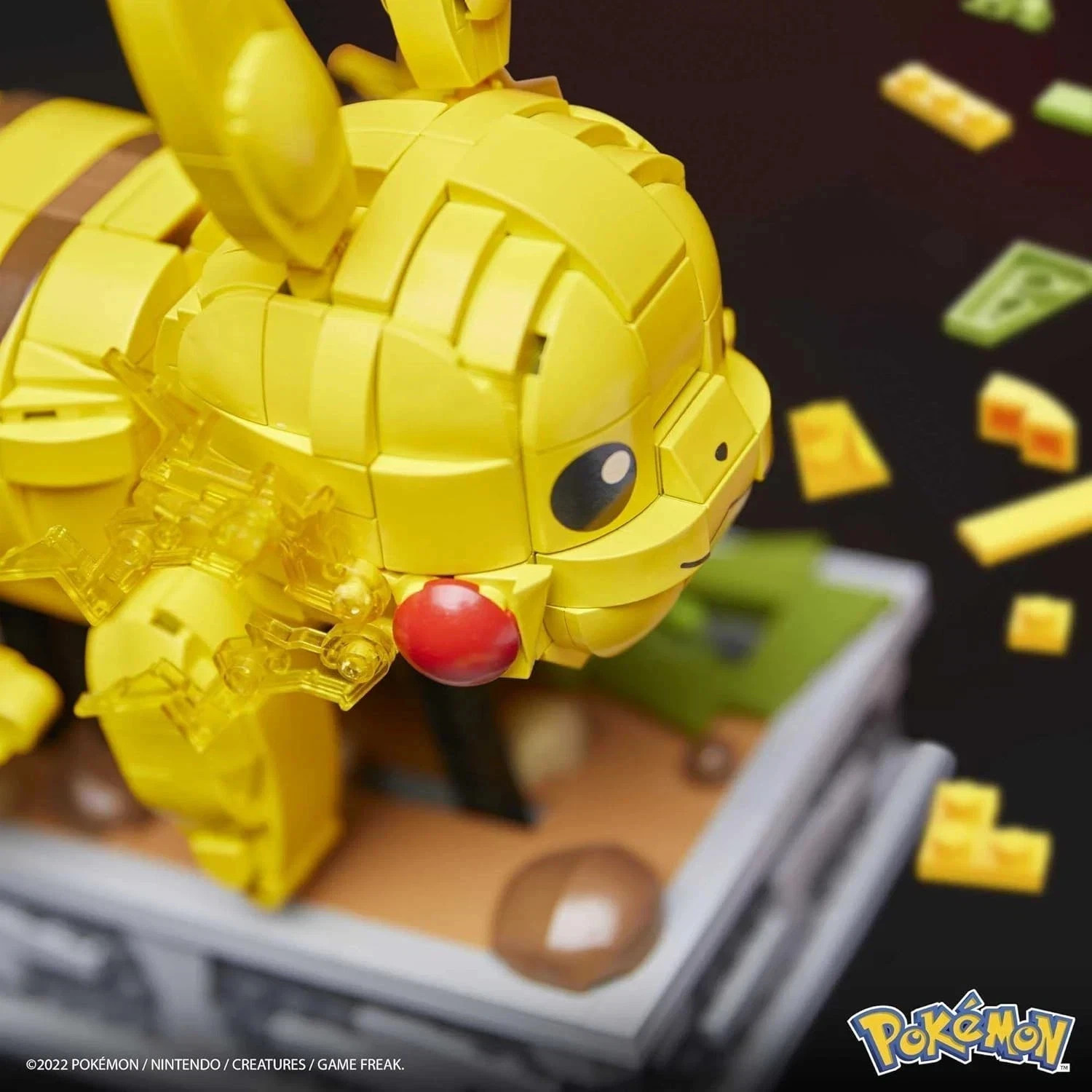 Mega Pokémon Building Toys Set Motion Pikachu with 1092 Pieces Running Movement
