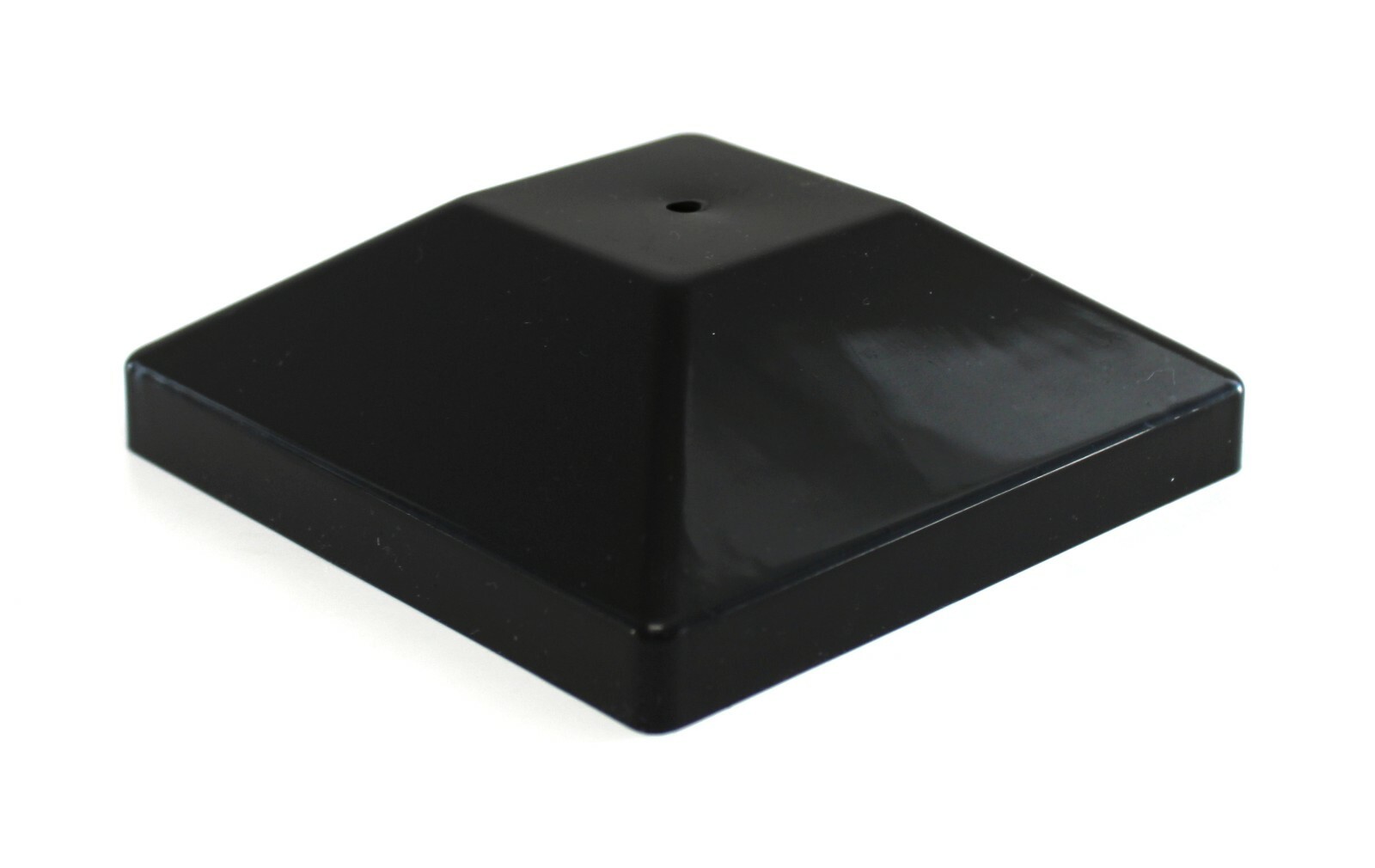 Black Nominal 4x4 Plastic Fence Post Caps with Nail Hole (3-5/8"x 3-5/8")