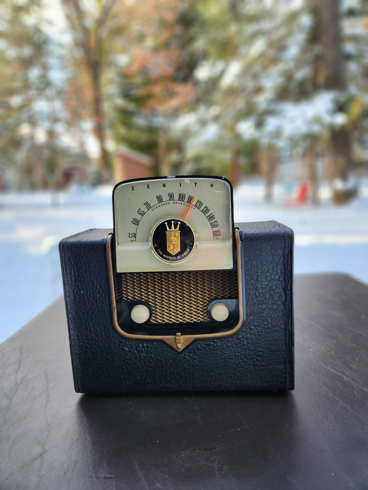 Mid-Century ZEINTH Portable RADIO ~ Model G503 ~ Black ~ 1950