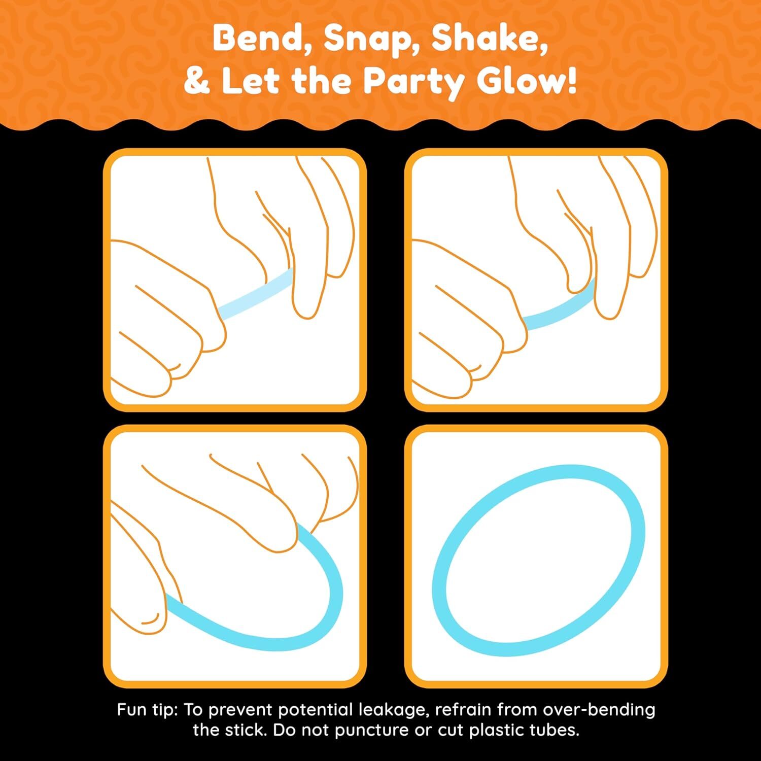 Glow Fever 209Pcs Glow Sticks Bulk Party Pack Includes 100 8" Glow Sticks and 10