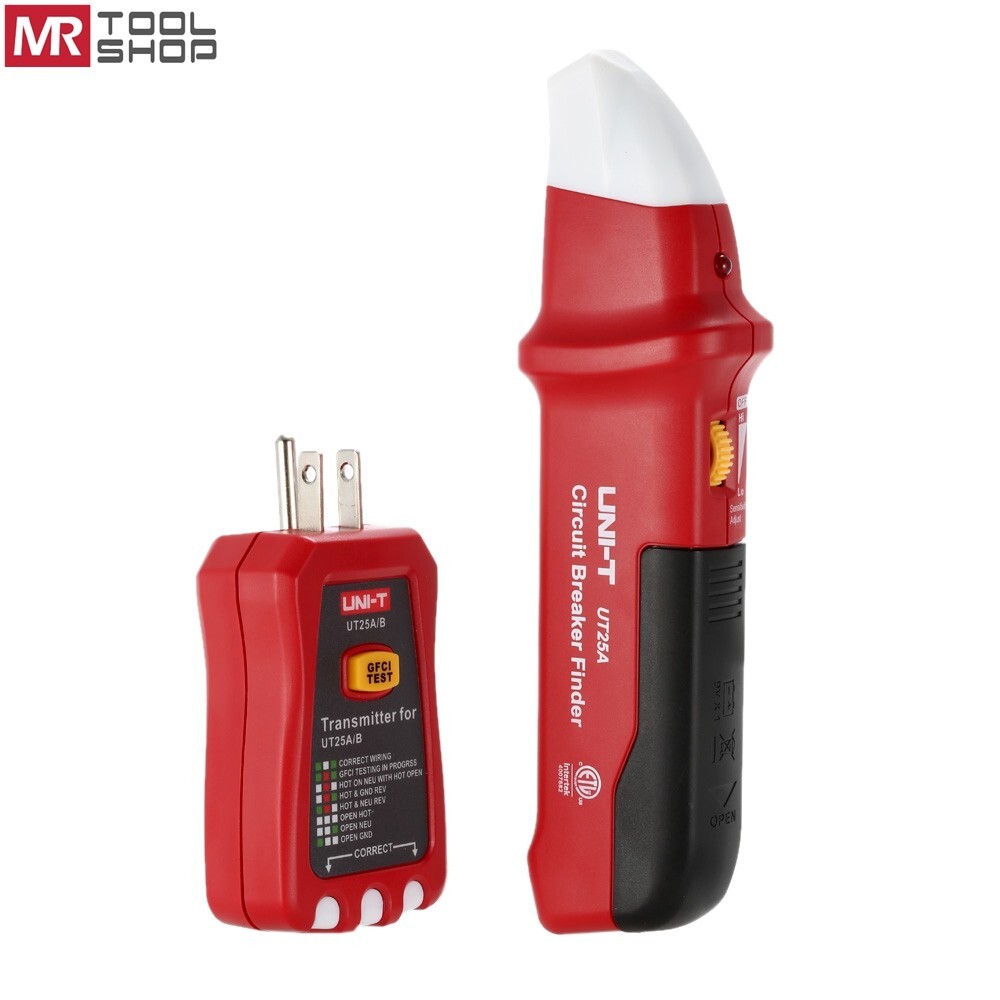 UNI-T UT25A Digital Circuit Breaker Finder with GFCI Outlet Socket Tester LED
