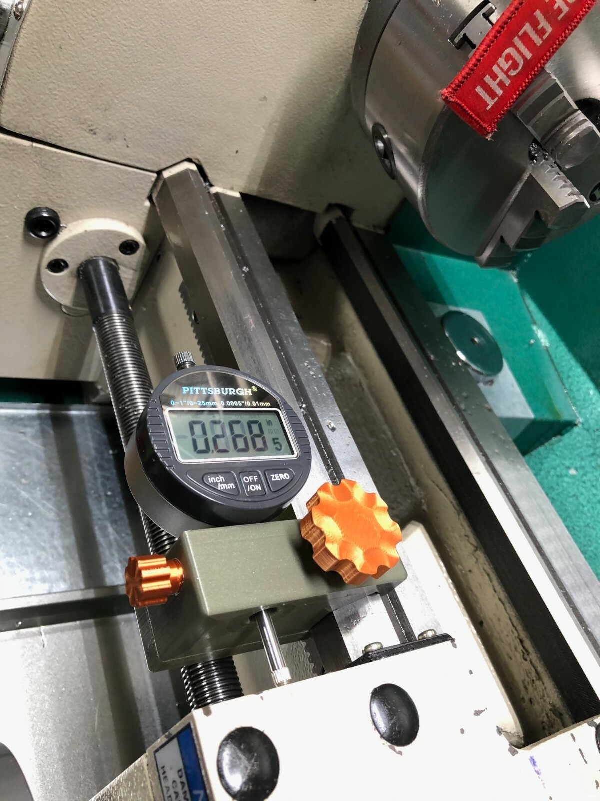 Fits Grizzly G4003g 12" lathe carriage Dial Indicator Holder (No Indicator)