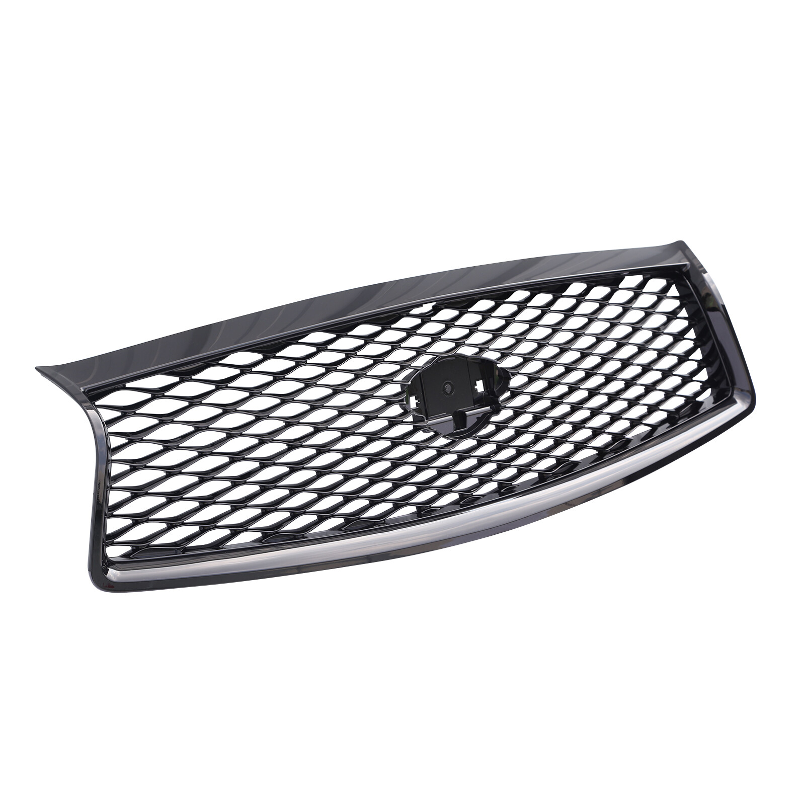 For Infiniti Q50 2014-2016 2017 Front Bumper Upper Grille Gloss Black Grill JDM