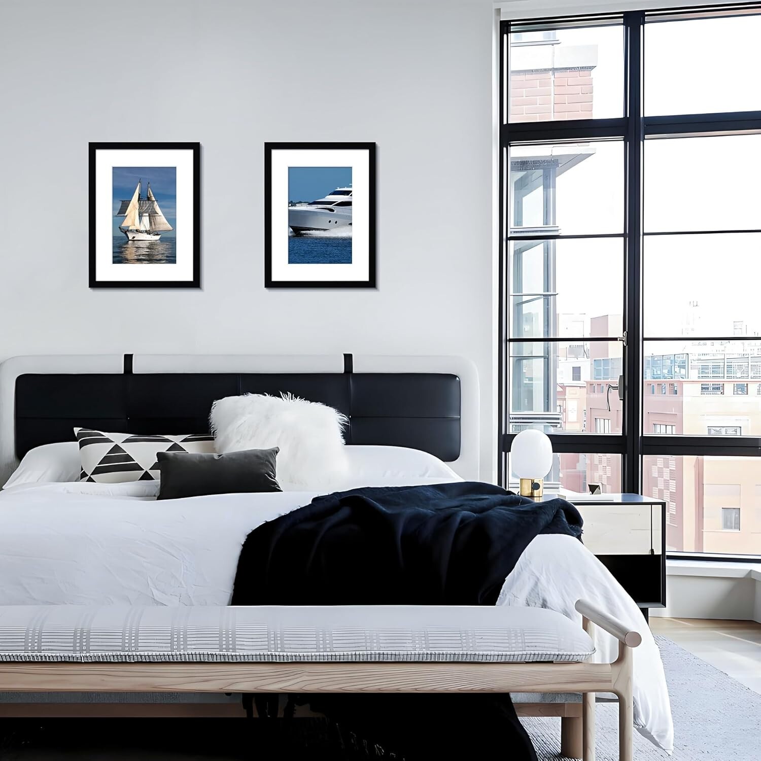 12x16 Picture Frame Black, Display Pictures 8.5x11 with Mat or 12x16 Without Mat