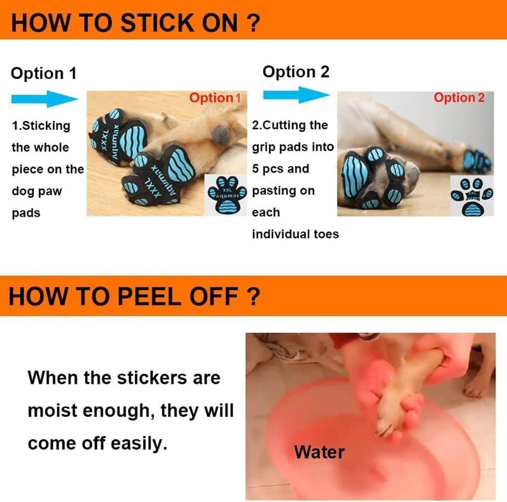 Dog Paw Protector Non-Slip Gripper Traction M-1.7*1.5 inch(L*W), Black