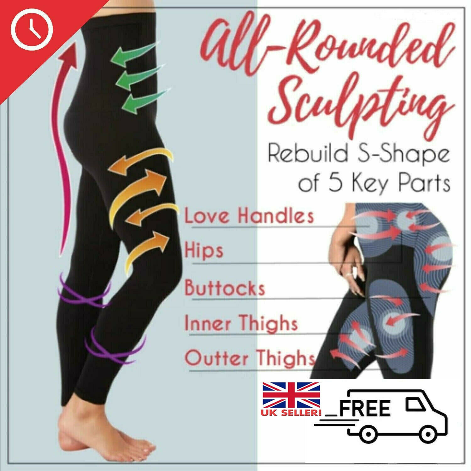 Anti-cellulite Slimming Premium High Waist Tummy Control Shapewear Leggings Faja